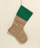 Burlap Stocking - Blank Burlap Christmas Stocking