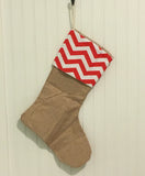 Burlap Stocking - Blank Burlap Christmas Stocking