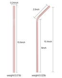 Rose Gold Stainless Steel Drinking Straw - Reusable Rose Gold Straw