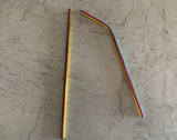 Rainbow Stainless Steel Reusable Straw - Straight or Bent style