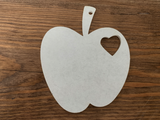 Apple Acrylic Keychain Blanks - Set of 5 2.5" Diameter