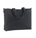 Zippered Canvas Tote Bag