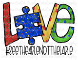 Autism Love Sublimation Design
