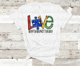 Autism Love Sublimation Design