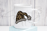 Christmas Sublimation Design -Animal Print Santa Hat Christmas PNG Christmas Shirt Design Christmas Mug Design Christmas Shirt