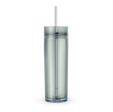 Skinny Tumbler - 16 Ounce Skinny Double Wall Tumbler - BPA Free Acrylic Tumbler.