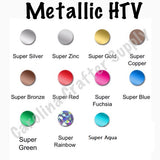 Heat Transfer Vinyl Metallic HTV - Stretch Metallic HTV 12x14" Sheets Metallic Heat Transfer Vinyl Pick Your Color! - Carolina Crafter Supply