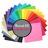 Oracal 631 Vinyl Starter Pack - 5 12x12" Sheets Oracal 631 Matte Removable Indoor Adhesive Vinyl - Carolina Crafter Supply