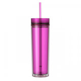 Skinny Tumbler - 16 Ounce Skinny Double Wall Tumbler - BPA Free Acrylic Tumbler.